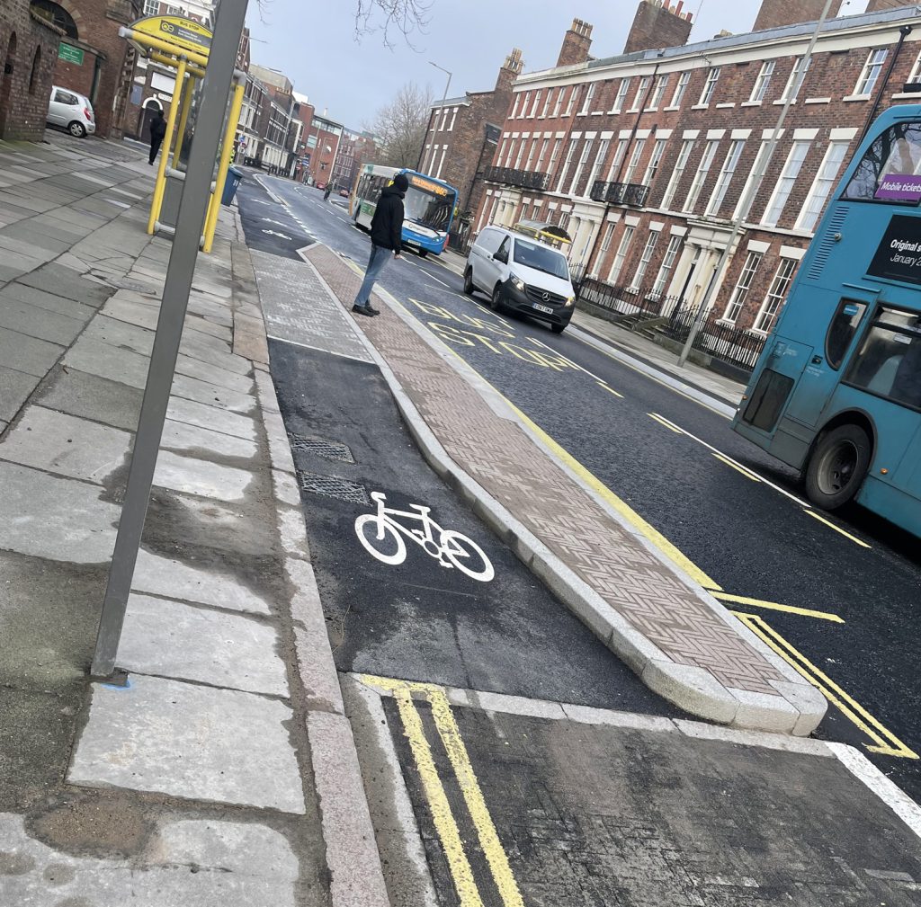 Catharine Street cycle lane